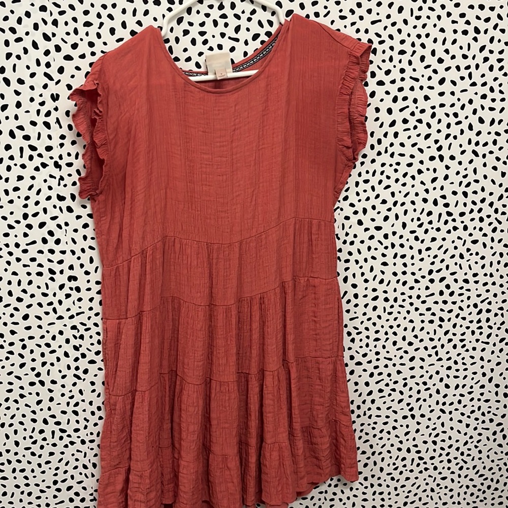 OVERSIZED MIDI DRESS WITH RUFFLES